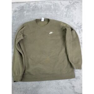 Nike Club Swoosh Crewneck Sweatshirt Men's Size Large Green